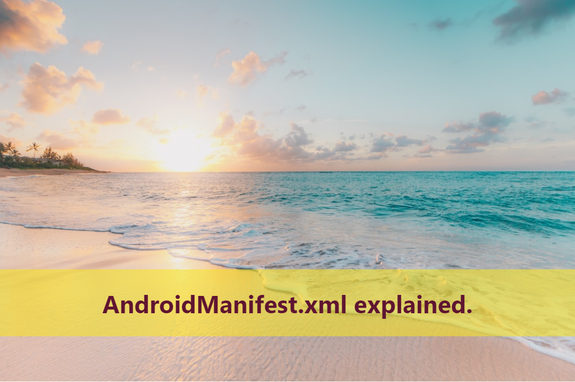 AndroidManifest.xml file explained
